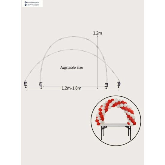 حامل بالونات طاولة على شكل قوس